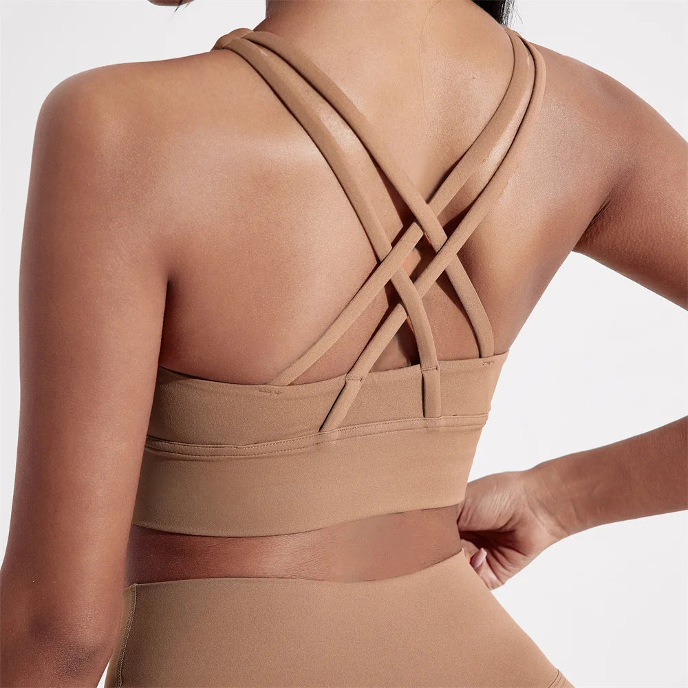 Sutiã Desportivo com Costas Cruzadas